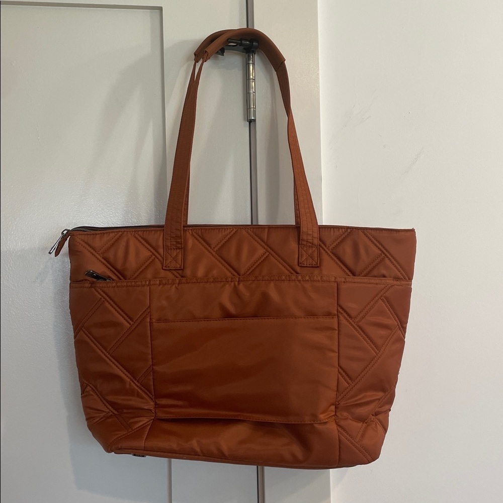 Lug Medium Tote with Trolley Sleeve Skyliner Copper Brown - Picture 4 of 8